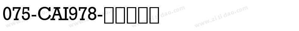 075-CAI978字体转换