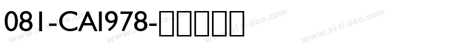 081-CAI978字体转换