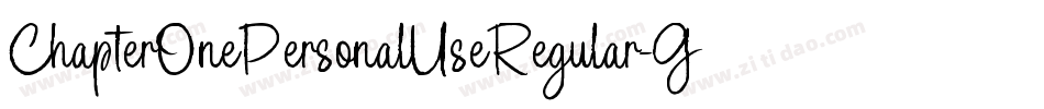 ChapterOnePersonalUseRegular-GDGP字体转换