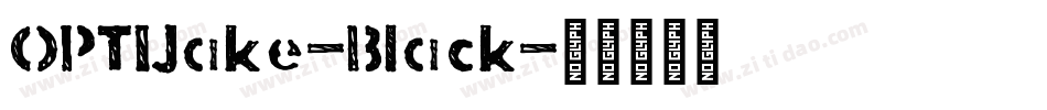 OPTIJake-Black字体转换