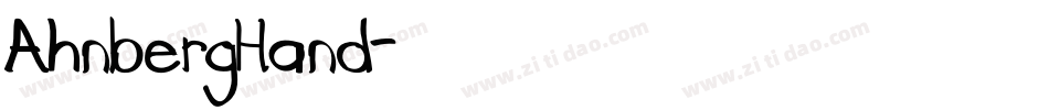 AhnbergHand字体转换