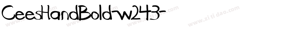 CeesHandBold-w243字体转换