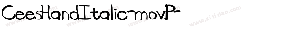 CeesHandItalic-movP字体转换