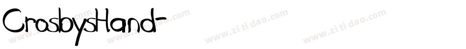 CrosbysHand字体转换