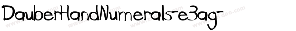 DauberHandNumerals-e3ag字体转换