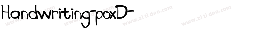 Handwriting-poxD字体转换