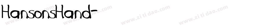 HansonsHand字体转换
