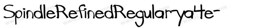 SpindleRefinedRegular-ya4e字体转换