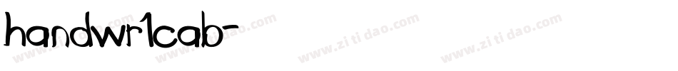 handwr1cab字体转换
