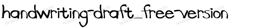 handwriting-draft_free-version字体转换