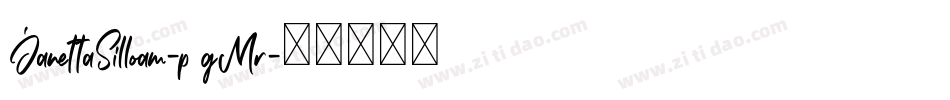 JanettaSilloam-p7gMr字体转换