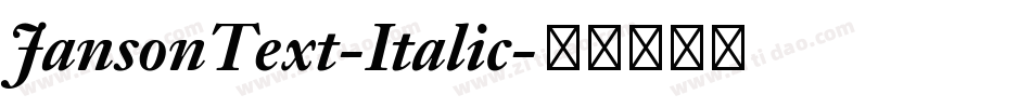 JansonText-Italic字体转换