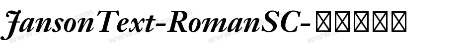 JansonText-RomanSC字体转换