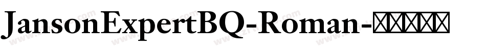 JansonExpertBQ-Roman字体转换
