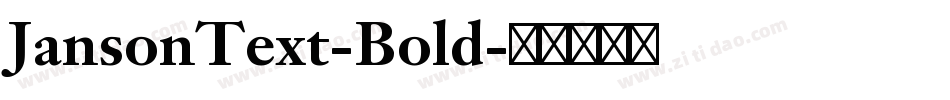 JansonText-Bold字体转换