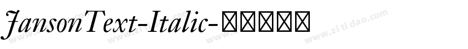 JansonText-Italic字体转换