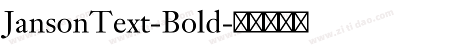 JansonText-Bold字体转换