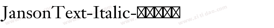 JansonText-Italic字体转换