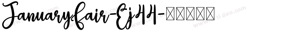JanuaryFair-Ej44字体转换