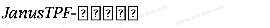 JanusTPF字体转换