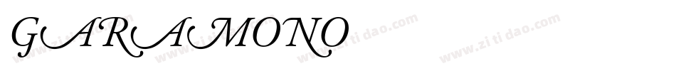 GARAMONO字体转换