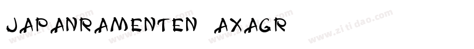 JapanRamenten-axaGR字体转换