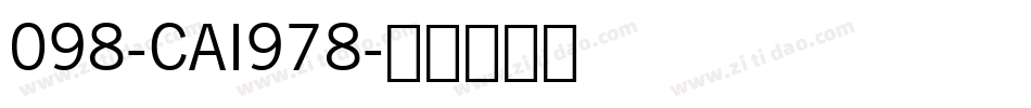 098-CAI978字体转换