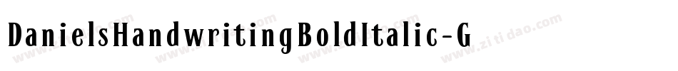 DanielsHandwritingBoldItalic-GABG字体转换