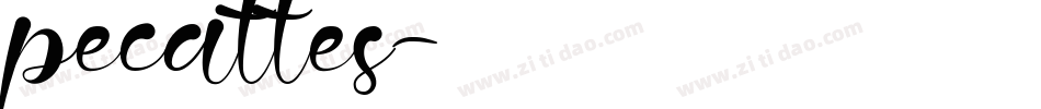 pecattes字体转换