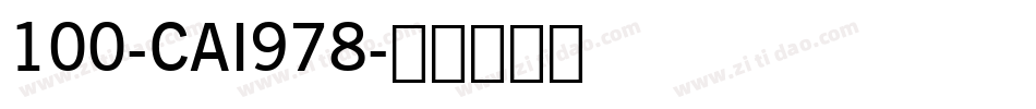 100-CAI978字体转换