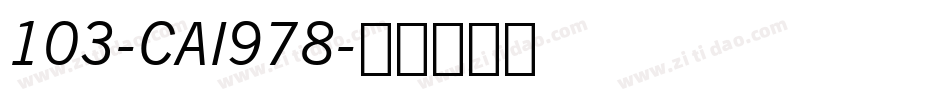 103-CAI978字体转换