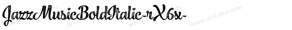 JazzMusicBoldItalic-rX6x字体转换