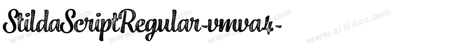 StildaScriptRegular-vmva4字体转换