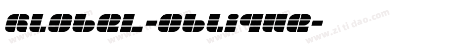 GlobeL-Oblique字体转换