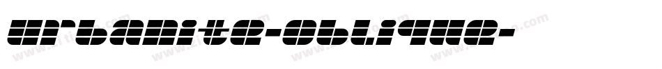 Urbanite-Oblique字体转换