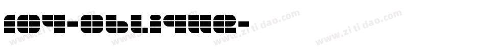 104-Oblique字体转换