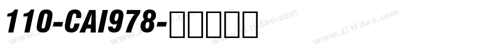 110-CAI978字体转换