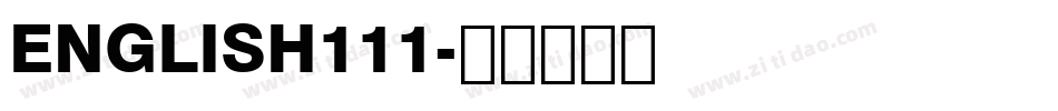 ENGLISH111字体转换