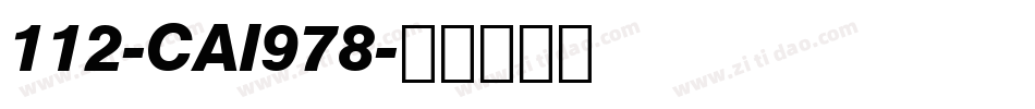 112-CAI978字体转换