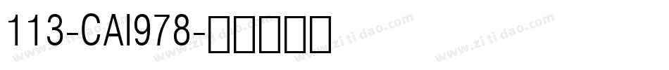113-CAI978字体转换