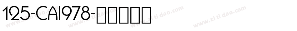 125-CAI978字体转换