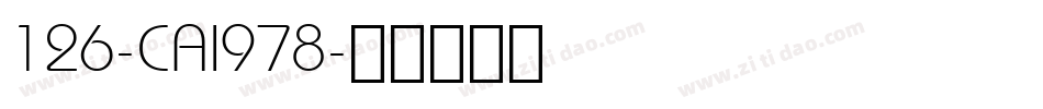 126-CAI978字体转换