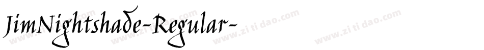 JimNightshade-Regular字体转换