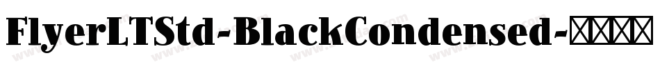 FlyerLTStd-BlackCondensed字体转换