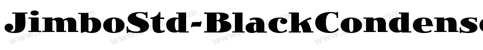 JimboStd-BlackCondensed字体转换
