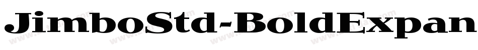 JimboStd-BoldExpanded字体转换