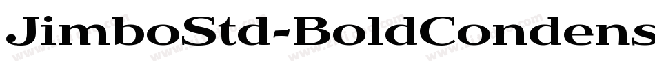 JimboStd-BoldCondensed字体转换
