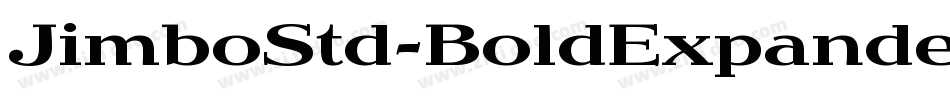 JimboStd-BoldExpanded字体转换
