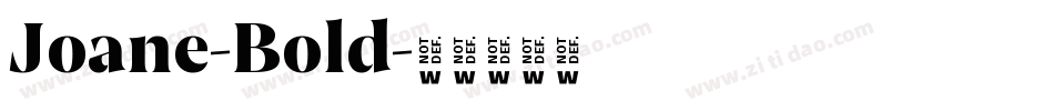 Joane-Bold字体转换