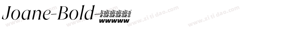 Joane-Bold字体转换